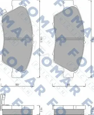 Тормозные колодки FOMAR 51453481