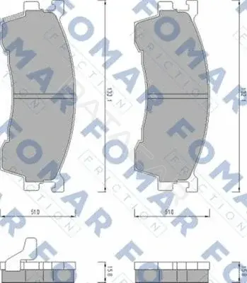 Тормозные колодки FOMAR 51459481