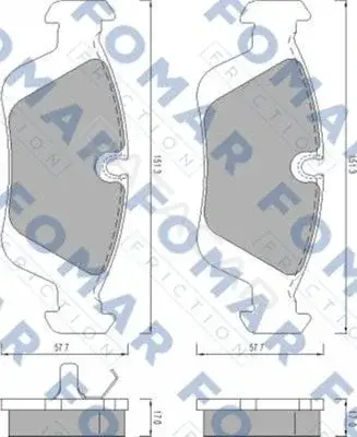 Тормозные колодки FOMAR 51472081