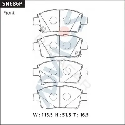 Тормозные колодки ADVICS SN686P