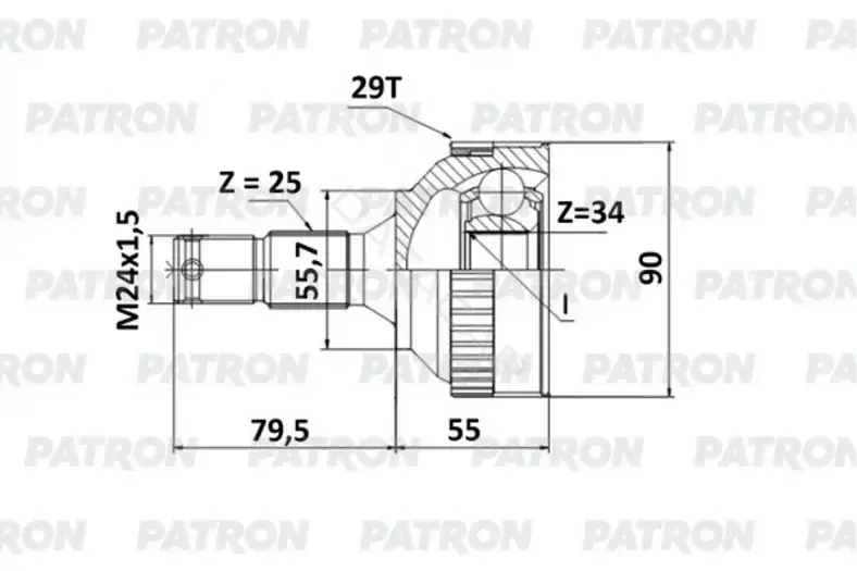 Шрус PART-ONE 1CV055