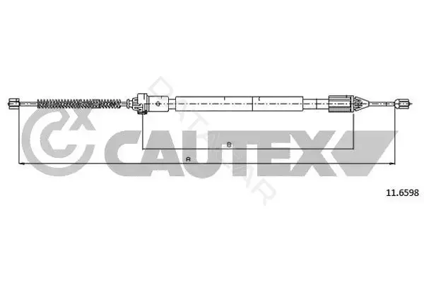 Трос ручника CAUTEX 028366