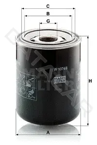 Фильтр масляный акпп MANN W1374/6
