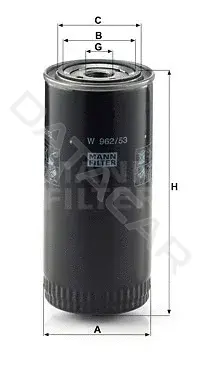 Масляный фильтр MANN W962/53