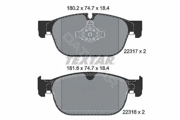 Тормозные колодки TEXTAR 2231701