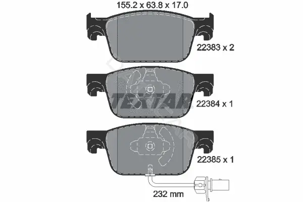 Тормозные колодки TEXTAR 2238301