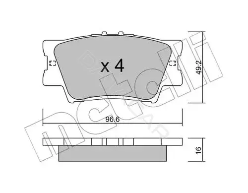 Тормозные колодки METELLI 22-0749-0