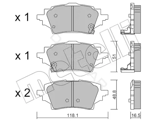 Тормозные колодки METELLI 22-1228-0