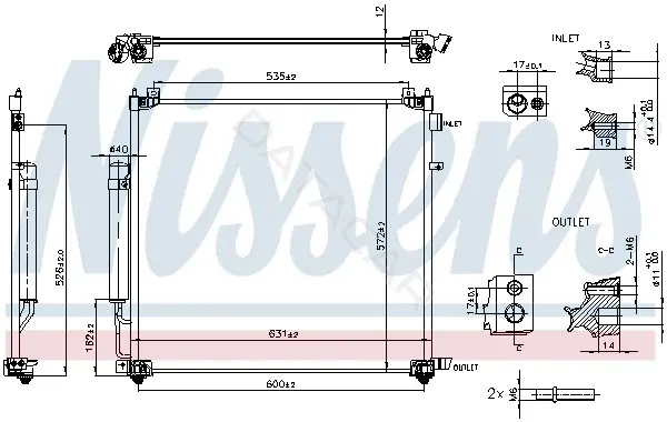 Радиатор кондиционера NISSENS 941295