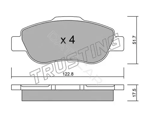 Тормозные колодки TRUSTING 654.0