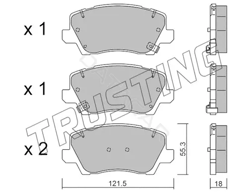 Тормозные колодки TRUSTING 1165.0