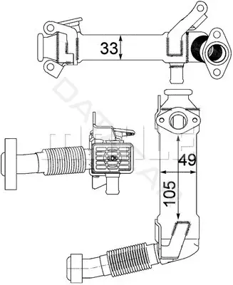 Клапан ЕГР KNECHT/MAHLE CE21000P