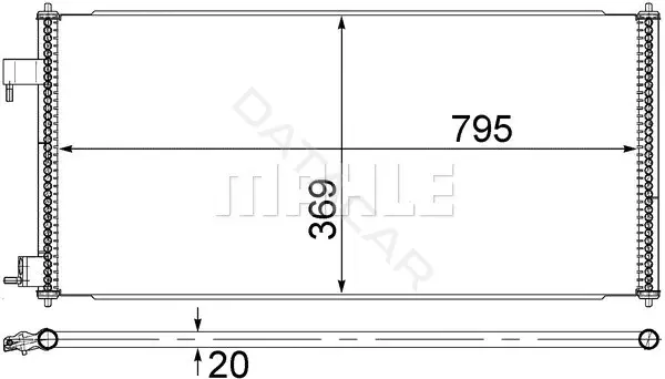Радиатор кондиционера KNECHT/MAHLE AC689000S
