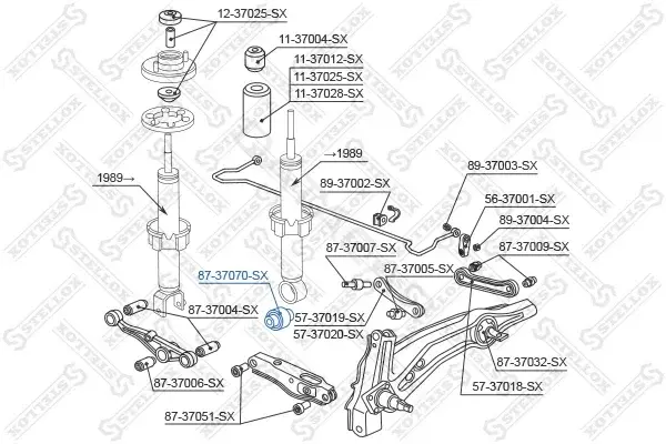 Сайлентблок рычага STELLOX 87-37070-SX