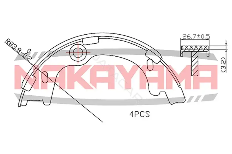 Колодки ручника NAKAYAMA HS7270NY