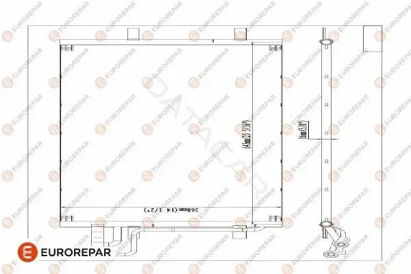 Радиатор кондиционера EUROREPAR 1610159980
