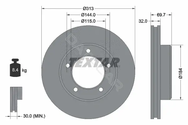 Тормозные диски TEXTAR 92108103