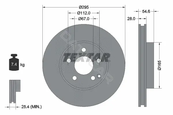Тормозные диски TEXTAR 92115105