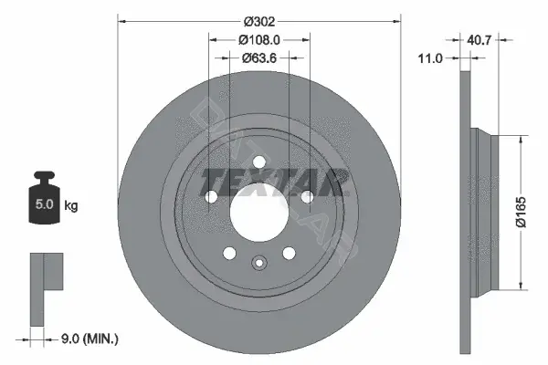Тормозные диски TEXTAR 92162903