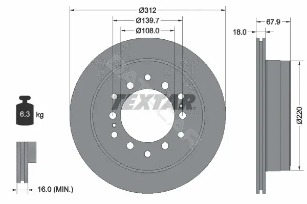 Тормозные диски TEXTAR 92231003