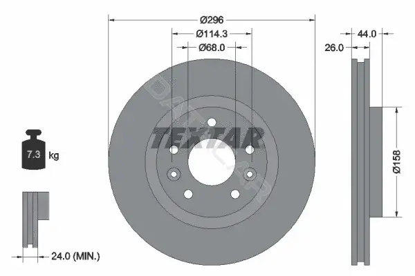 Тормозные диски TEXTAR 92274203