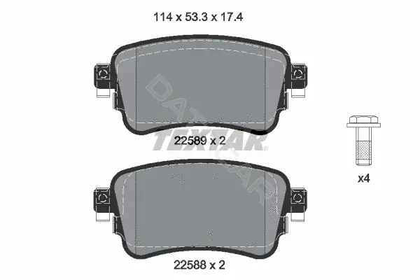 Тормозные колодки TEXTAR 2258801