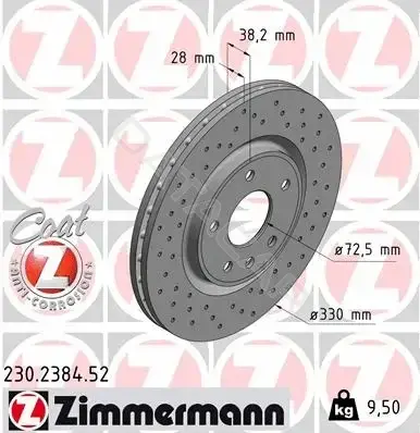 Тормозные диски ZIMMERMANN 230.2384.52