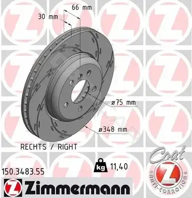 Тормозные диски ZIMMERMANN 150.3483.55