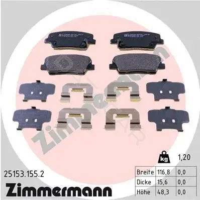 Тормозные колодки ZIMMERMANN 25153.155.2