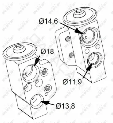 Расширительный клапан кондиционера NRF 38417