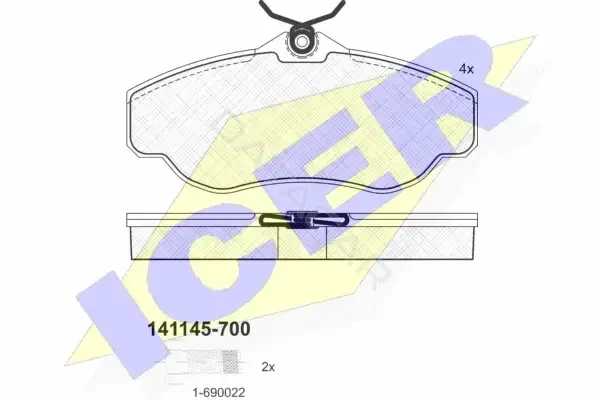 Тормозные колодки ICER 141145-700