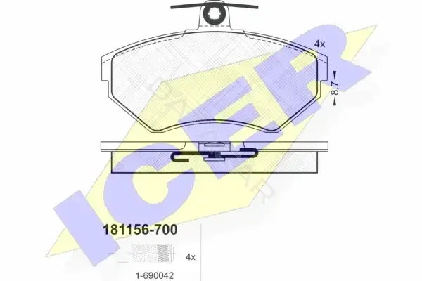 Тормозные колодки ICER 181156-700