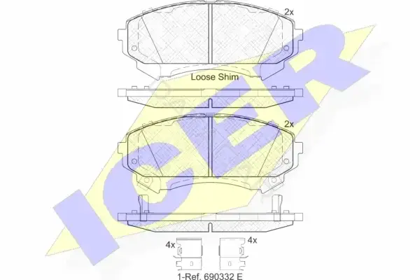 Тормозные колодки ICER 182140
