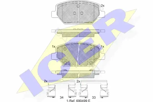Тормозные колодки ICER 182317