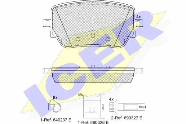 Тормозные колодки ICER 182352