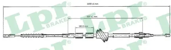 Трос ручника LPR/AP/RAL C0033B