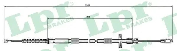 Трос ручника LPR/AP/RAL C0050B