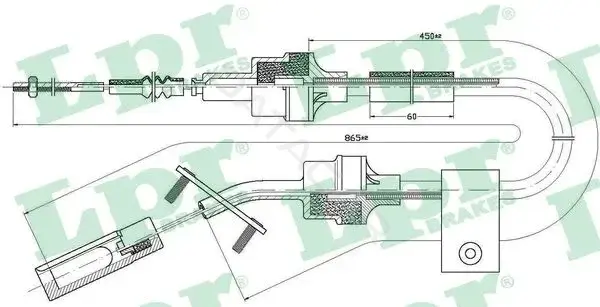 Трос сцепления LPR/AP/RAL C0065C