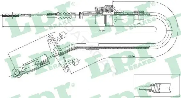Трос сцепления LPR/AP/RAL C0132C