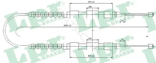 Трос ручника LPR/AP/RAL C0175B