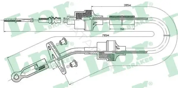 Трос сцепления LPR/AP/RAL C0412C
