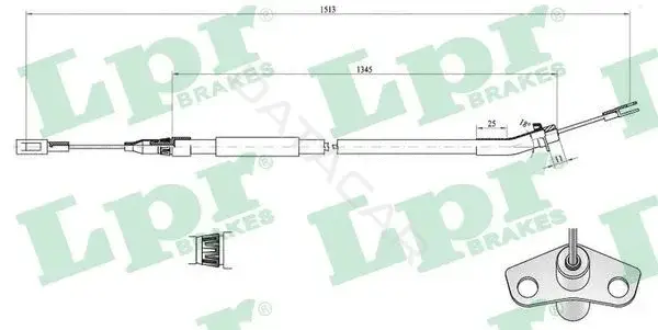Трос ручника LPR/AP/RAL C0448B