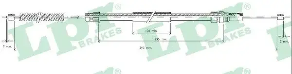 Трос ручника LPR/AP/RAL C0629B
