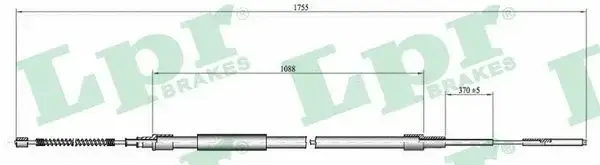 Трос ручника LPR/AP/RAL C0954B