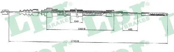 Трос ручника LPR/AP/RAL C1146B