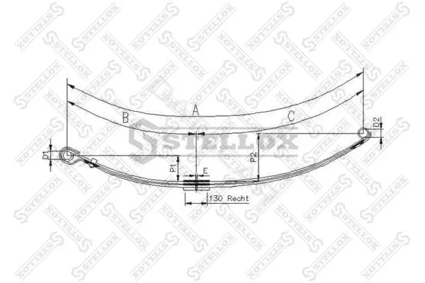 Рессора STELLOX 84-55705-SX