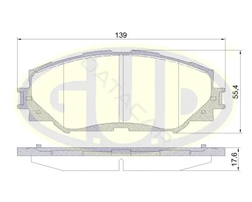 Тормозные колодки GUD GBP123200