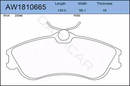 Тормозные колодки AYWIPARTS AW1810665
