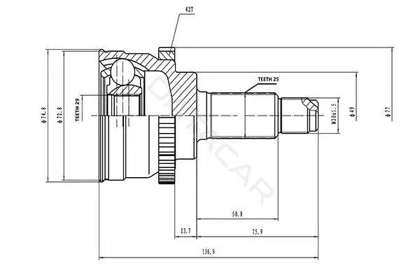 Шрус AYWIPARTS AW1510047A