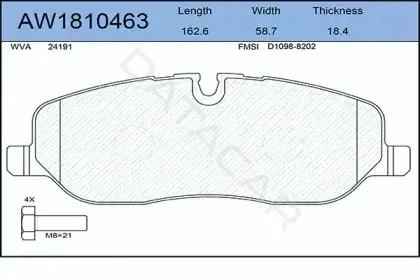 Тормозные колодки AYWIPARTS AW1810463